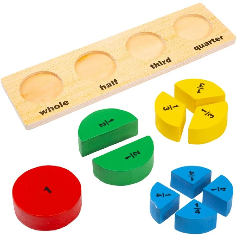 Wooden play hospitals for doctor - patient play​ Fractions Shape Puzzle - Learning Toy
