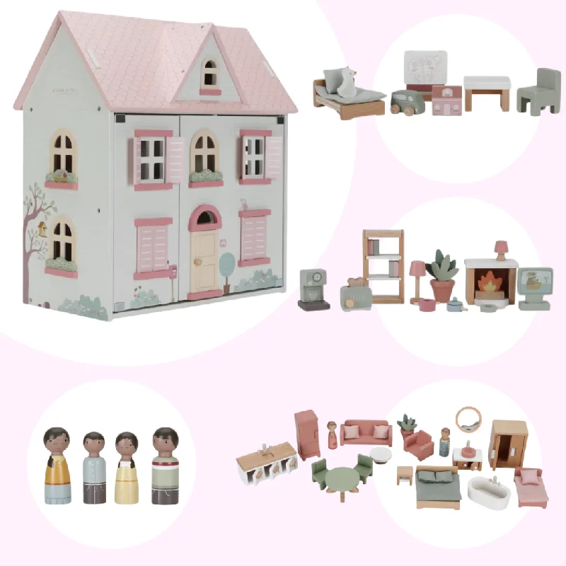 Wooden alphabet toys for early literacy​ Dolls House Bundle - Evi