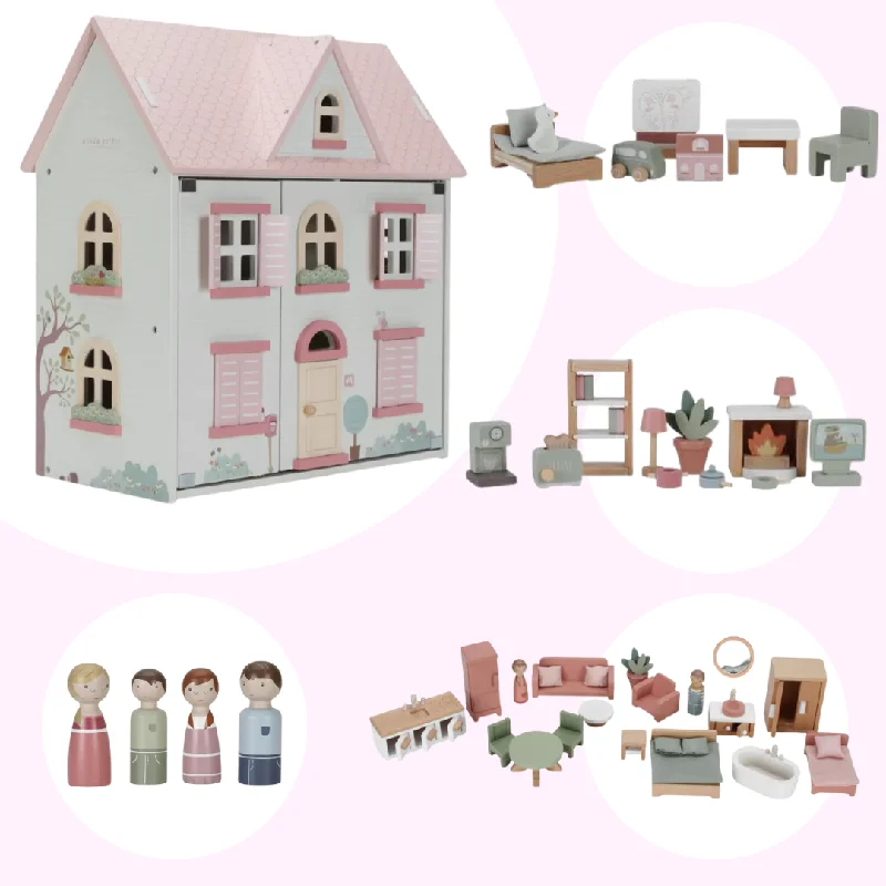 Wooden puppet sets for storytelling​ Dolls House Bundle - Rosa