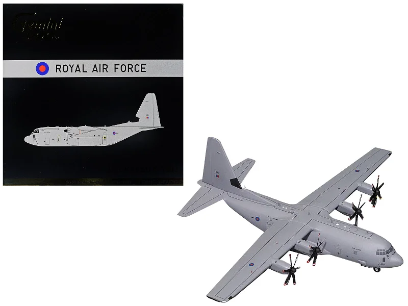 DIY airplane model toys for aviation enthusiasts to assemble​ Lockheed C-130J Super Hercules Transport Aircraft "British Royal Air Force" Gray "Gemini 200" Series 1/200 Diecast Model Airplane by GeminiJets