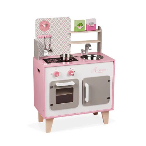 Wooden play farms for rural - themed play​ Macaron Wooden Kitchen Janod