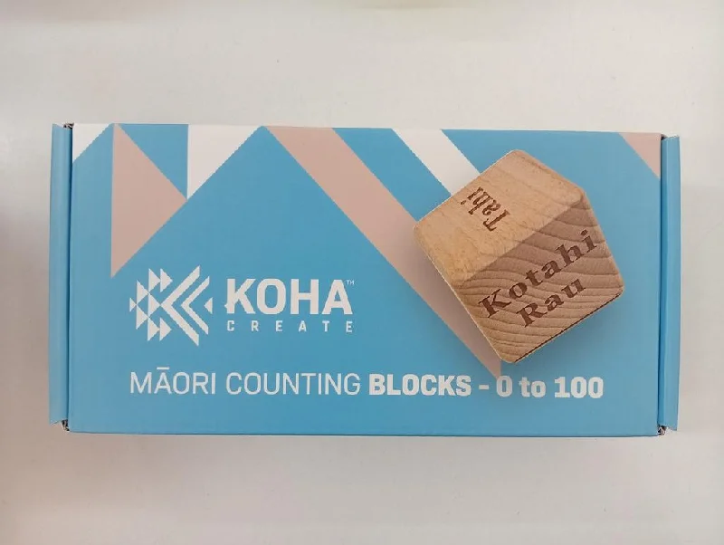 Wooden glow - in - the - dark toys for nighttime play​ Māori Counting Blocks (0 - 100)