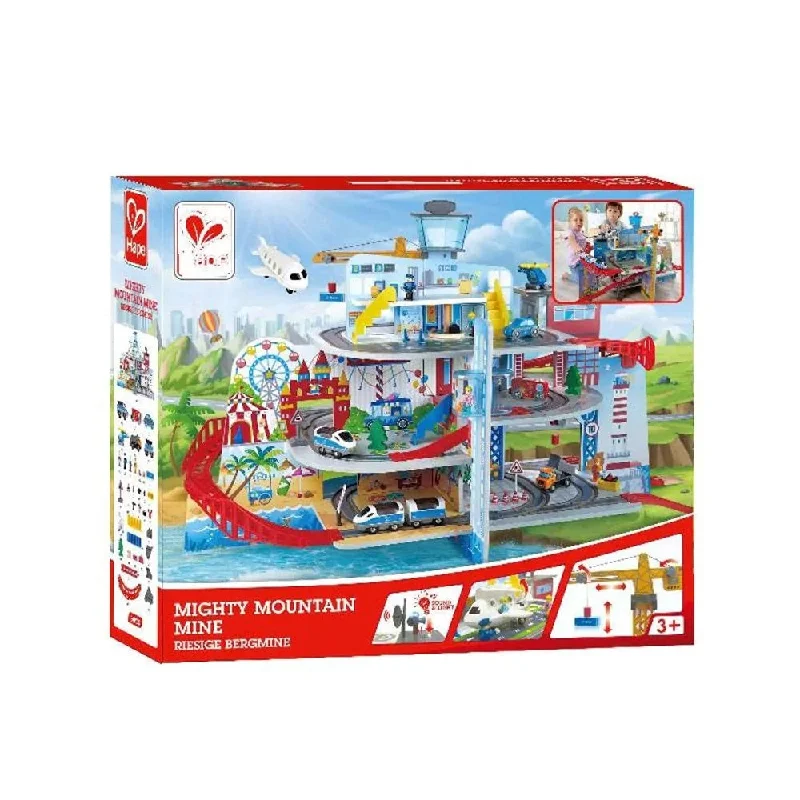 Wooden play bicycles for cycling pretend​ Mega City Railway Set Hape