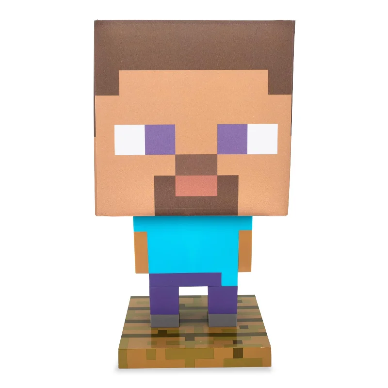 Video games with pet - raising features​ Minecraft Steve Figural LED Desk Lamp Light | 13 Inches Tall