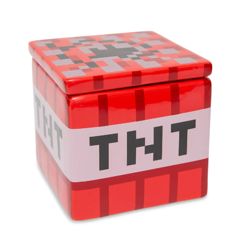 Video games with cosplay events​ Minecraft TNT Block Ceramic Cookie Jar Container | 6 Inches Tall