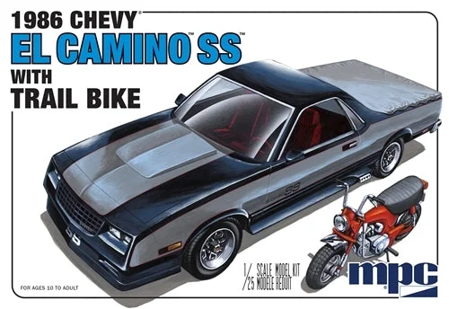 Electric trains reducing environmental impact​ MPC 1/25 1986 Chevy El Camino Ss W/Dirt Bike Plastic Model Kit