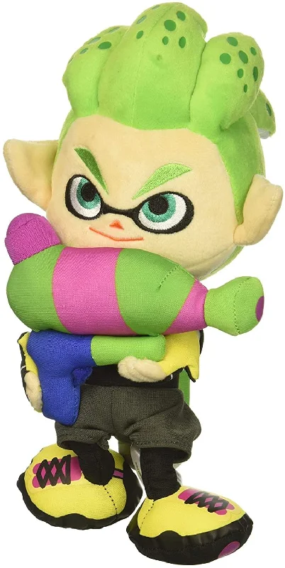 Video games with co - op campaigns​ Nintendo Splatoon 9-Inch Plush - Inkling Boy Neon Green