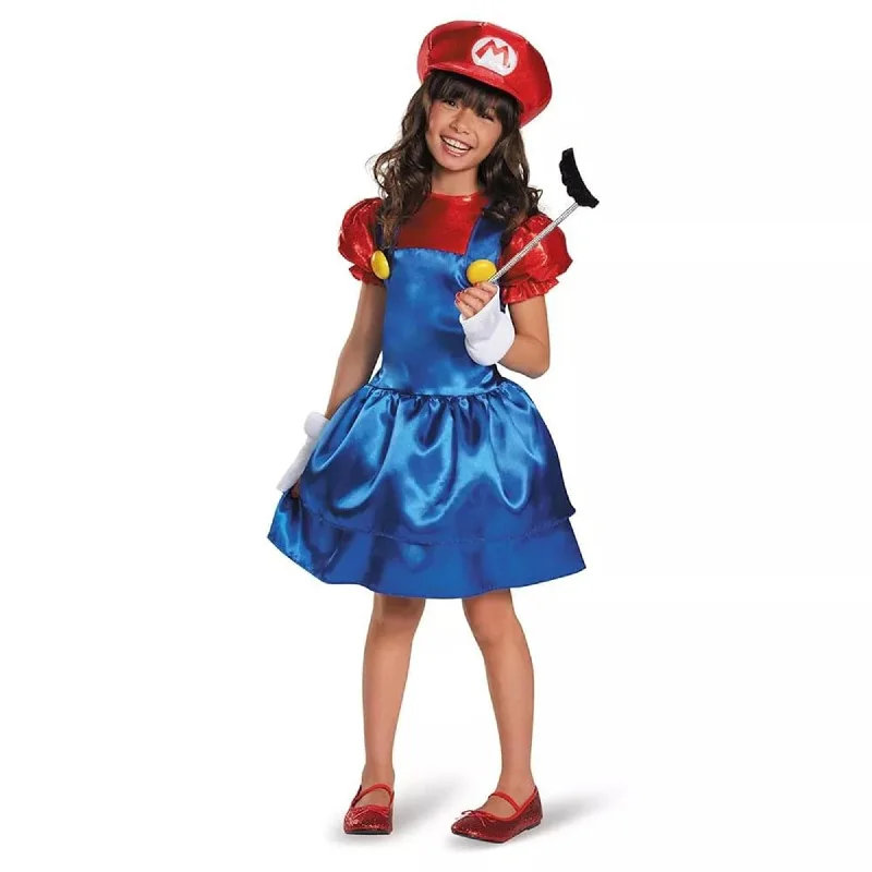 Video games with crossover storylines​ Nintendo Super Mario Bros Girl's Mario Costume Dress