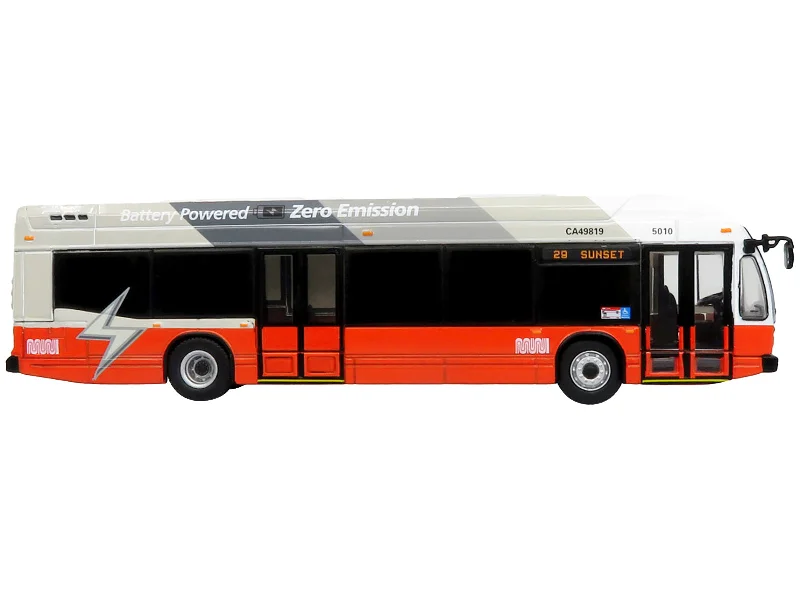 Remote - control car model toys for high - speed racing fun​ Nova Bus LFSe Electric Transit Bus San Francisco MUNI "29 Sunset" Limited Edition to 504 pieces Worldwide "The Bus and Motorcoach Collection" 1/87 (HO) Diecast Model by Iconic Replicas