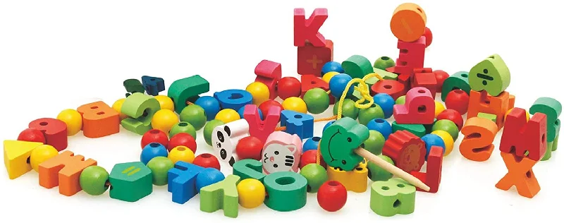 Wooden play kitchens for cooking pretend​ Number Letter Bead Educational Wooden Toy