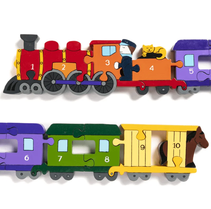 Wooden flutes for musical exploration​ Number Train Jigsaw Puzzle