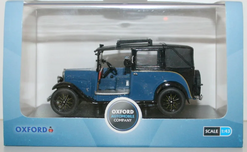 Police cars with high - speed capabilities for law enforcement​ OXFORD 1/43 AT002 BLUE AUSTIN LOW LOADER TAXI BLUE / BLACK