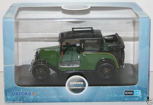 Refrigerated trucks for transporting perishable goods​ OXFORD 1/43 AT005 AUSTIN LOW LOADER TAXI ROOF DOWN GREEN / BLACK