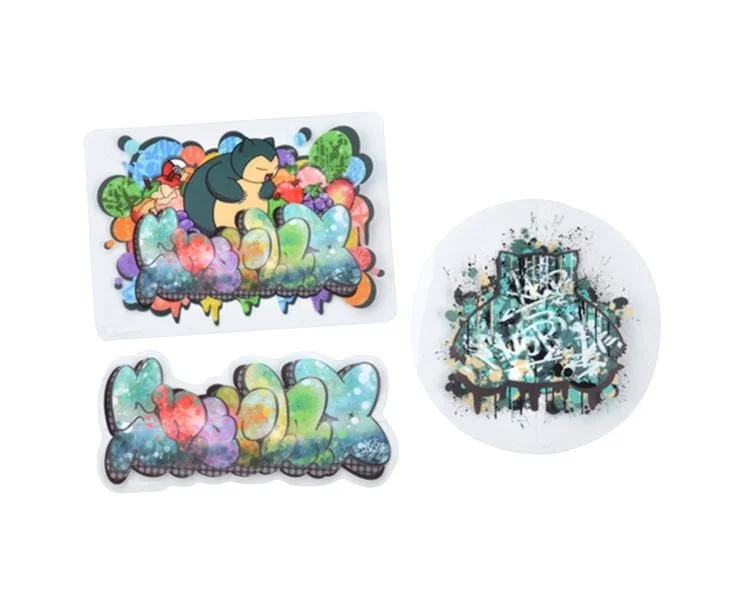 Video games with mini - games​ Pokemon Graffiti Art 3-Sticker Set (Snorlax)