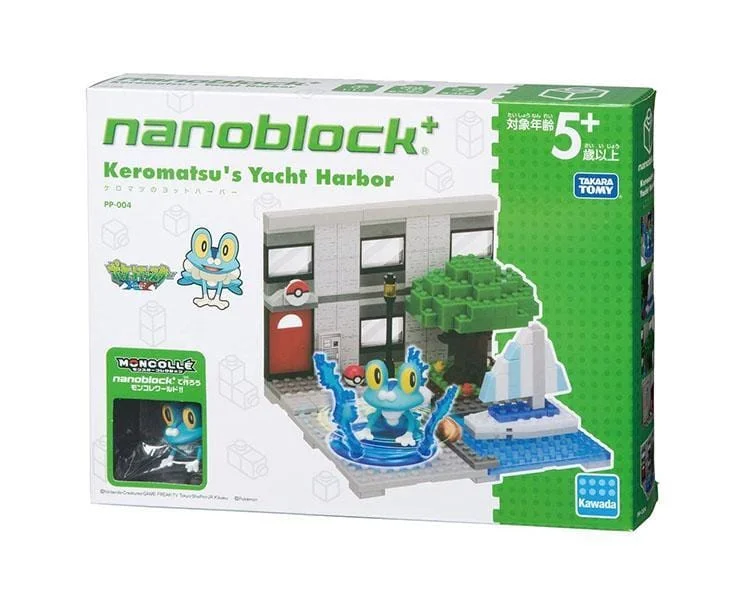 Video games with limited - time offers​ Pokemon Nanoblock: Froakie's Yacht Harbor