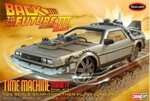 Train platforms for passenger boarding and alighting​ Polar Lights 1/25 Back To The Future Iii Railway Time Machine Plastic Kit Movie