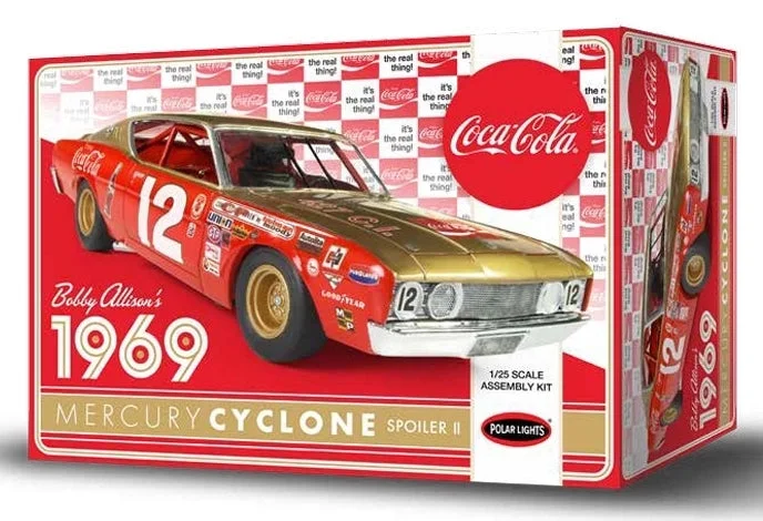 Model trains for hobbyists and collectors​ Polar Lights 1/25 Bobby Allison 1969 Coca Cola Mercury Cyclone