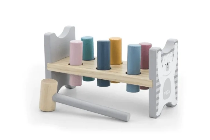 Wooden texture toys for sensory development​ PolarB Pound-A-Peg