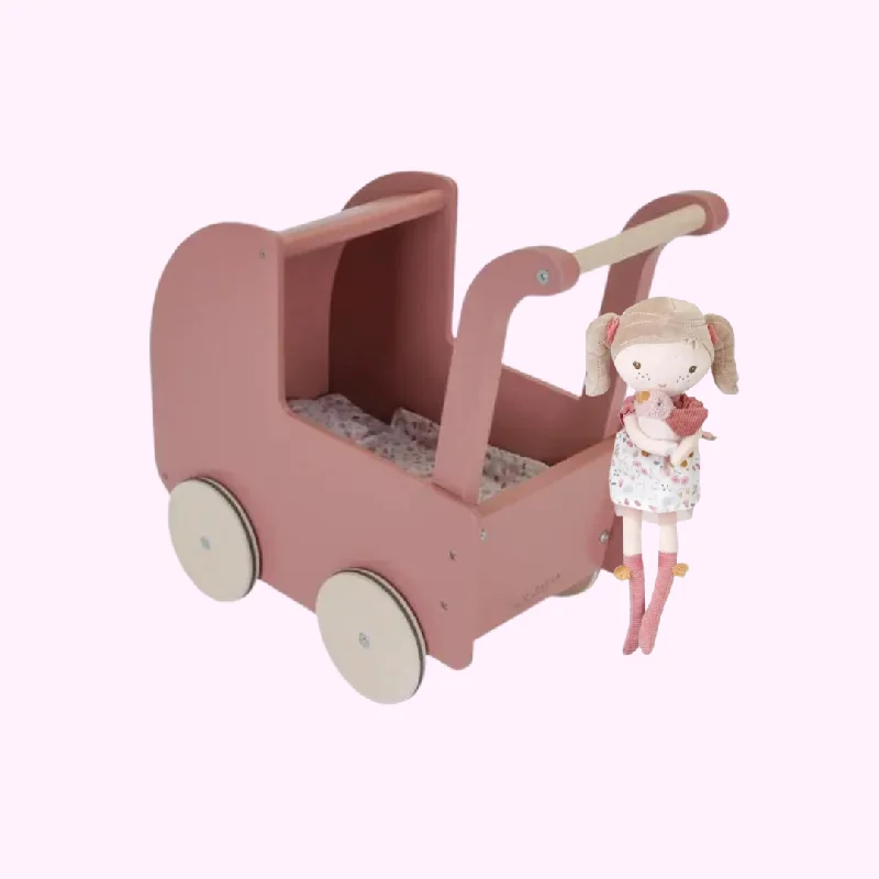 Wooden play pirate ships for pirate adventures​ Wooden Pram Stroller and Soft Doll Anna 35cm Bundle