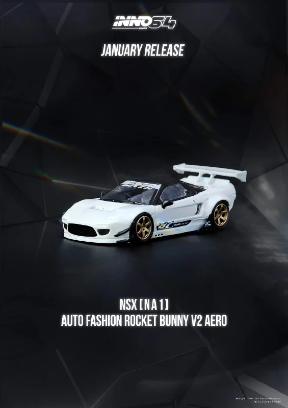 Cowboy - ranch model toys for Western - themed adventures​ INNO64 1:64 Honda NSX (NA1) Auto Fashion Rocket Bunny V2 Aero in White