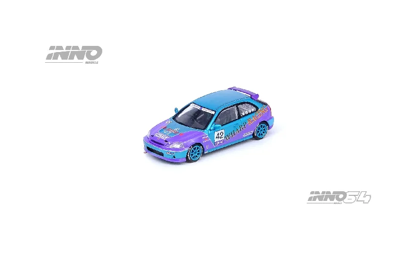Amphibious vehicle model toys for unique play experiences​ INNO Models 1:64 Honda Civic EK9 Type-R JDM Series "Wharp Racing"