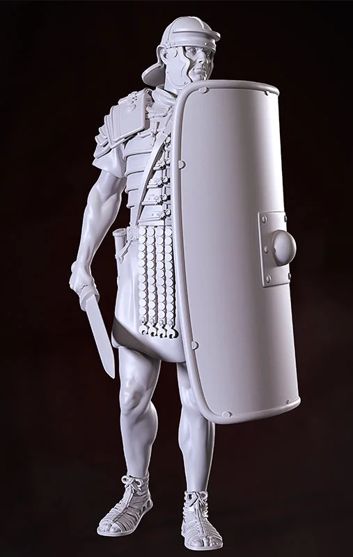 Food - themed model toys like pizza delivery trucks​ Ready for the Roman Games, Roman Praetorian Guard 1st-2nd C. AD - 90mm - 3D Print