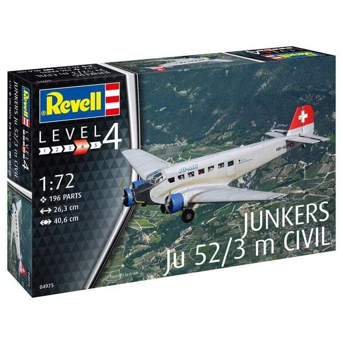 Magic - school model toys for Harry Potter - inspired play​ Revell of Germany 1/72 Scale Junkers Ju 52/3 m Civil