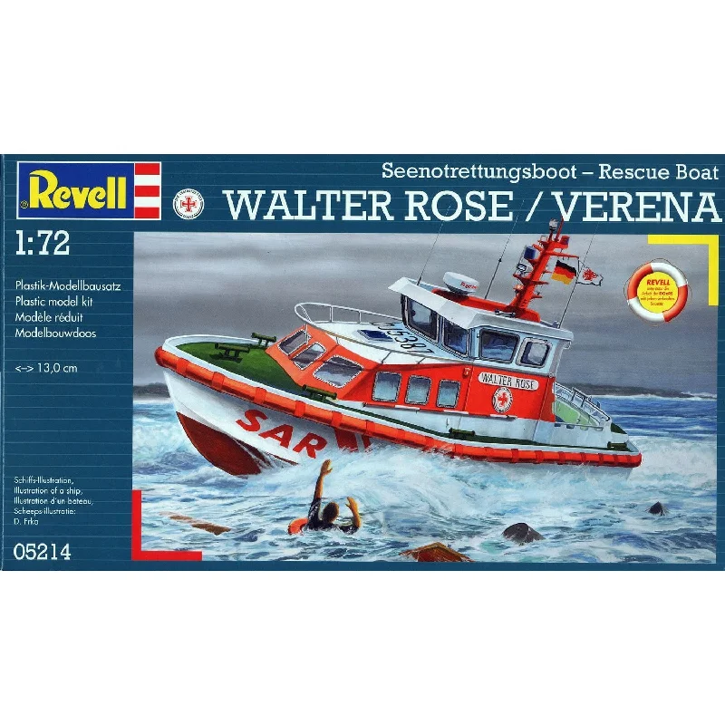 Airport model toys with planes and runways​ Revell of Germany 1/72 Scale Seenotrettungsboot - Rescue Boat Walter Rose / Verena