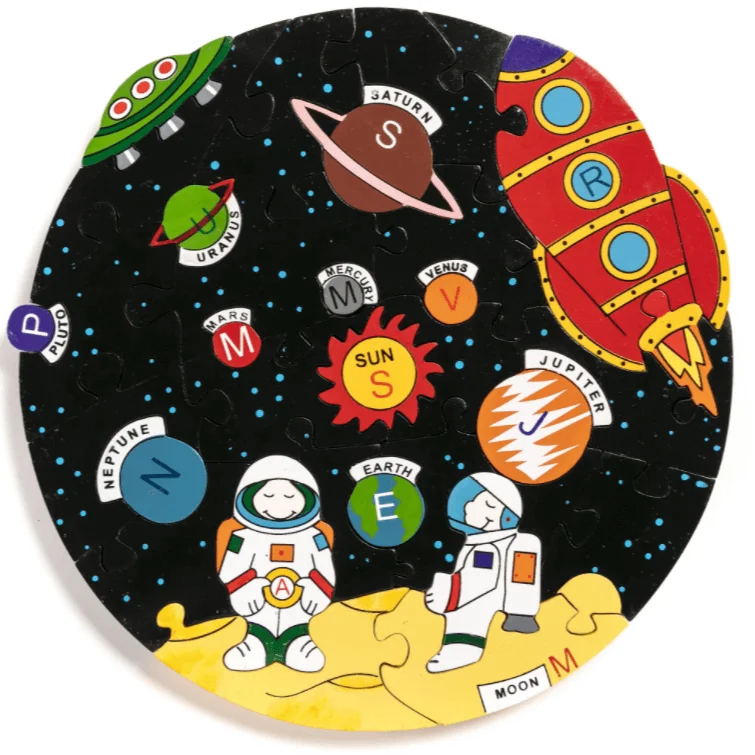 Wooden mobile toys for hanging over cribs​ Solar System Jigsaw Puzzle