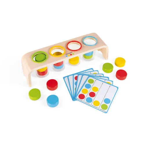 Wooden sand toys for beach or sandbox play​ Sorting Colours Game Janod