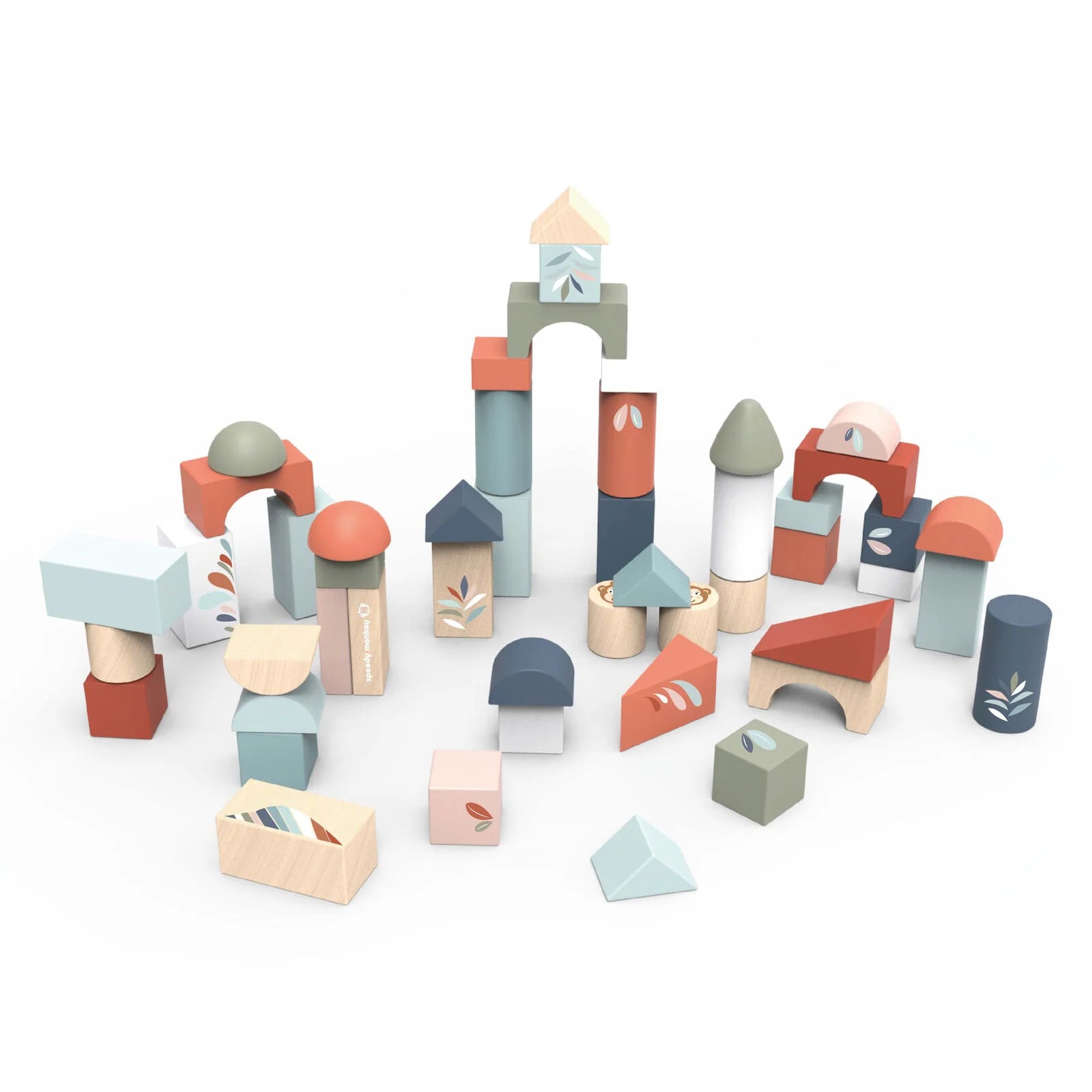 Wooden play fairy gardens for magical play​ Speedy Monkey Building Blocks 50 Piece Set