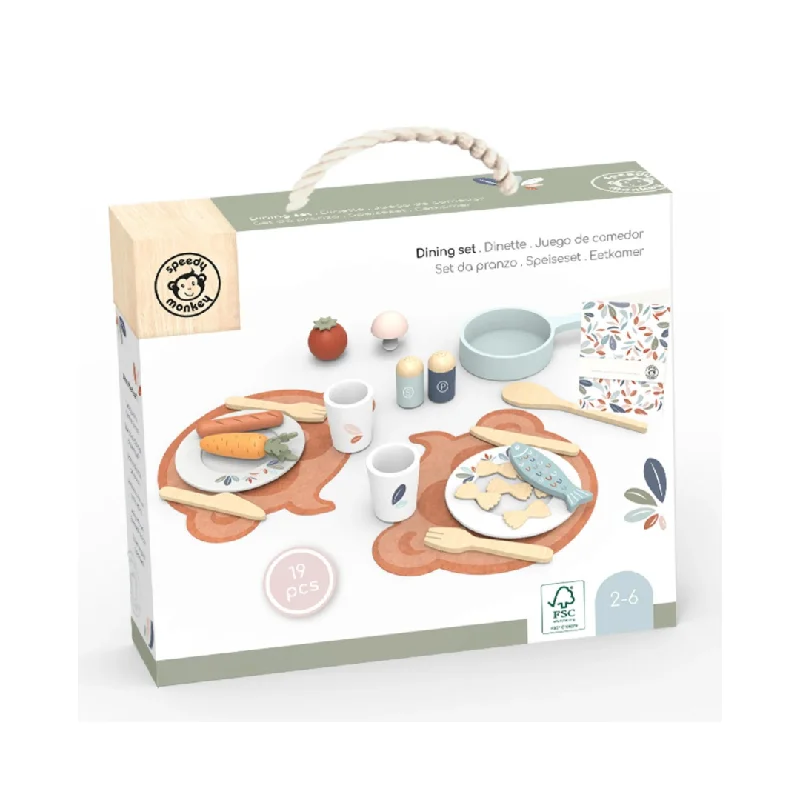 Wooden swing toys for gentle motion​ Speedy Monkey - Dining Set