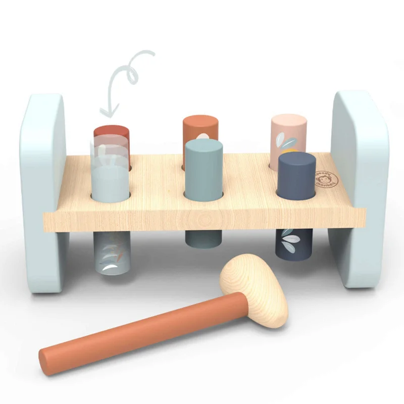 Wooden toy trains with realistic tracks​ Speedy Monkey - Hammer Bench