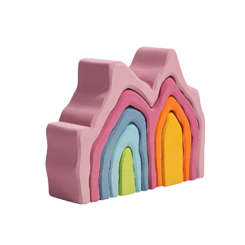 Wooden play post offices for postal role - play​ Prism Play Montessori Wooden Rainbow Coral Reef 7 pcs