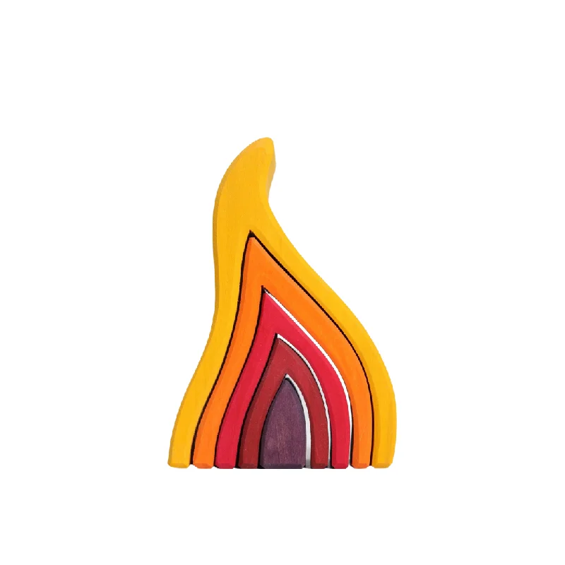 Wooden activity centers for baby development​ Prism Play Basswood Stacking Fire