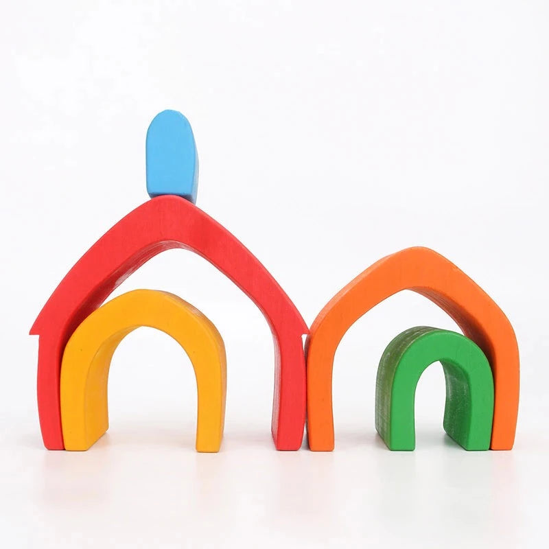 Wooden play post offices for postal role - play​ Prism Play Rainbow Wooden House 5 pcs