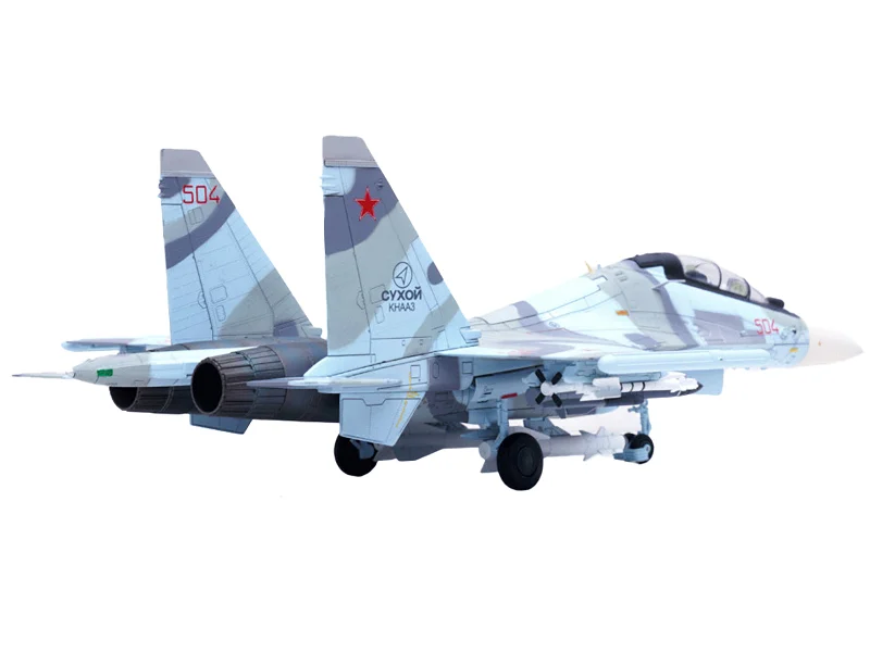 Ferris wheel model toys for fair - themed setups​ Sukhoi Su-30MKK Flanker-G Fighter Aircraft #504 "Russian Air Force" "Wing" Series 1/72 Diecast Model by Panzerkampf