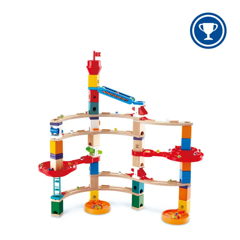 Wooden play schools for educational role - play​ Super Spirals Quadrilla Marble Run Hape E6024