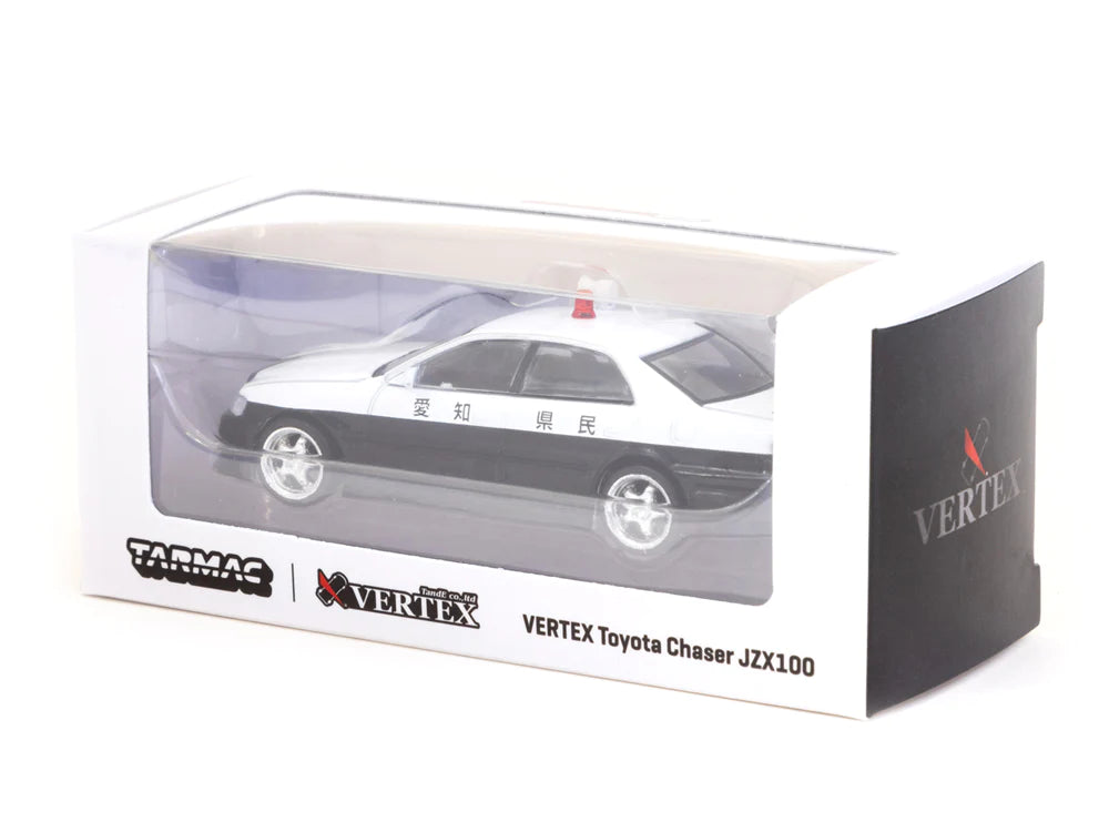 Train observation cars for scenic views​ Tarmac 1/64 VERTEX Toyota Chaser JZX1 - Black/White