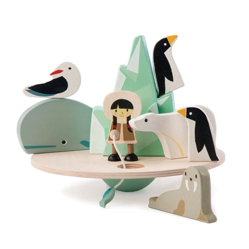 Wooden scented toys for olfactory experiences​ Tender Leaf Balancing Polar Circle