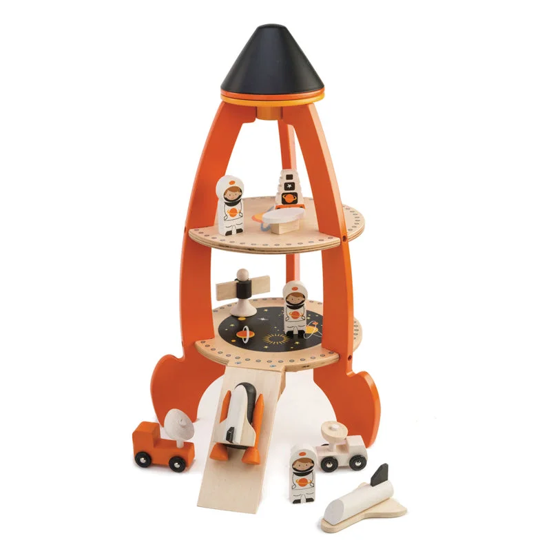 Wooden play kitchens for cooking pretend​ Tender Leaf Cosmic Rocket Set