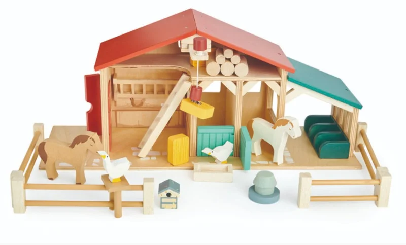 Wooden toy trains with realistic tracks​ Tender Leaf Farm - Le Toy Van