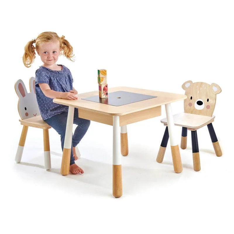 Wooden scented toys for olfactory experiences​ Tender Leaf - Forest Table and Chairs Set