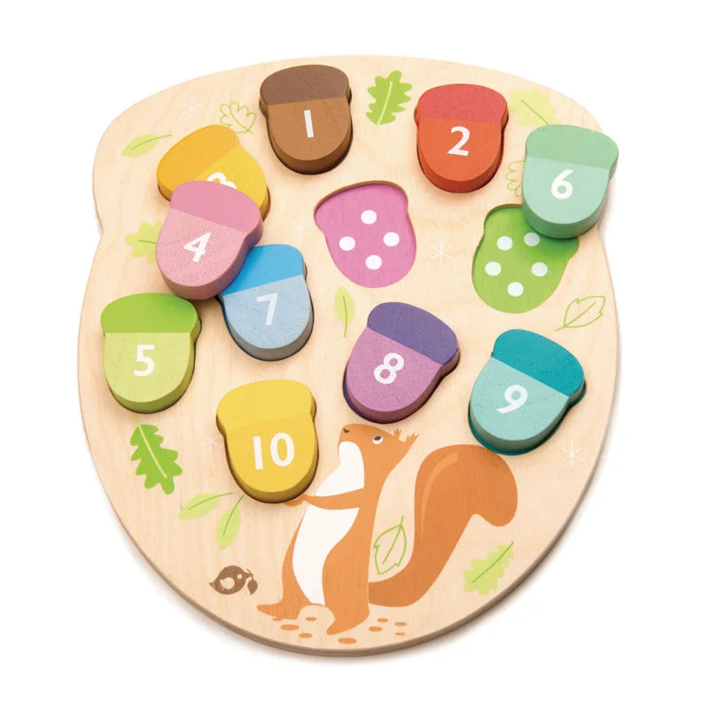 Wooden marionette puppets for performing arts​ Tender Leaf How Many Acorns Wooden Puzzle