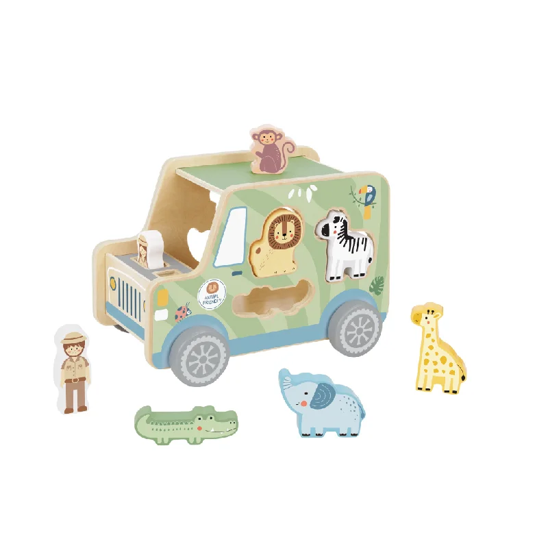 Wooden whistles for outdoor games​ Tooky Toy Wooden Animal Jeep