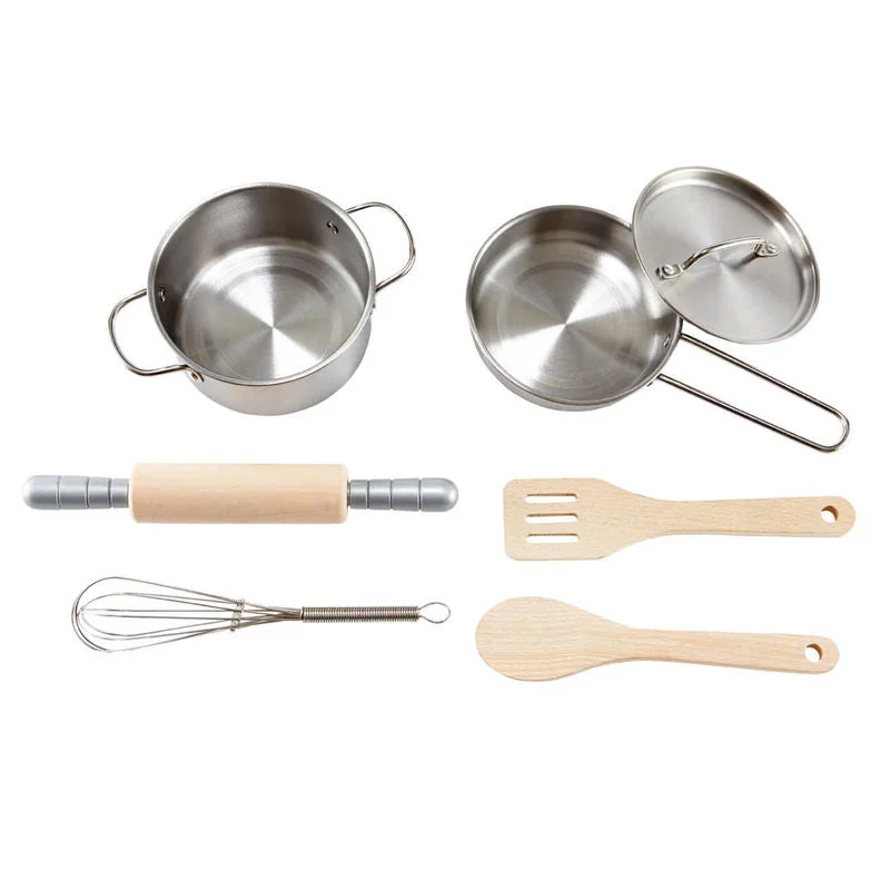 Wooden toy trains with realistic tracks​ Toy Chefs Cooking Set Hape