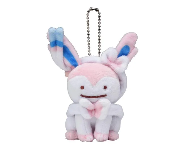 Video games with augmented reality elements​ Pokemon Transforming Ditto: Sylveon Plush Keychain