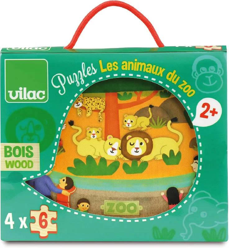 Wooden number toys for math concepts​ Vilac 2642 Zoo Puzzle