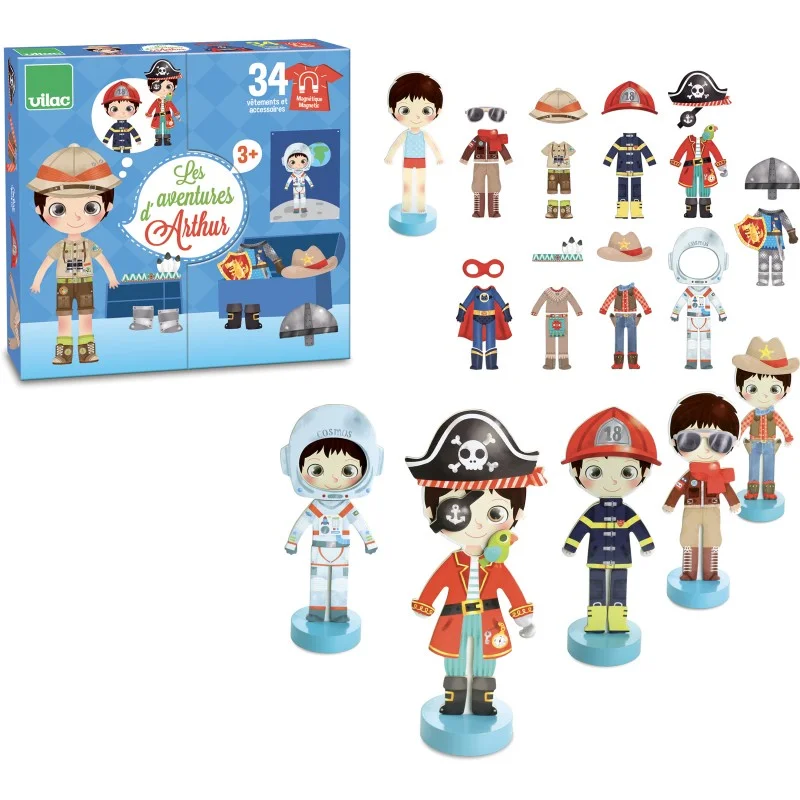 Wooden puppet sets for storytelling​ Vilac Dressing-The Adventures of Arthur