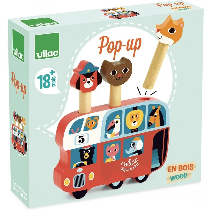 Wooden play post offices for postal role - play​ Vilac Arrhenius-Pop-up Bus